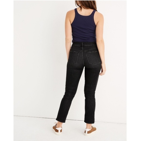 Madewell The Perfect Vintage Crop Jeans in Black Gray Sumner Wash Size 29 - Picture 6 of 16